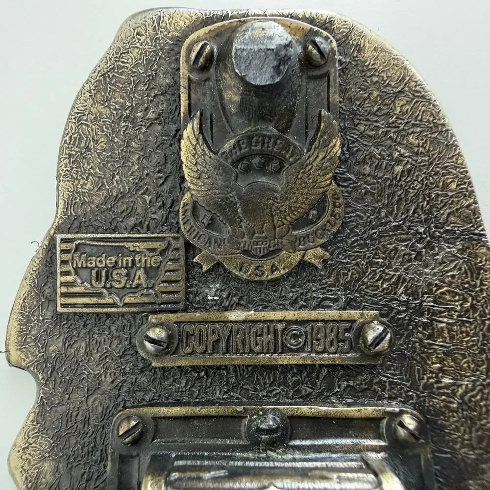 VIntage I‘d Rather Be Fishing Belt Buckle 523 Made in USA Harness leather‎ 36”